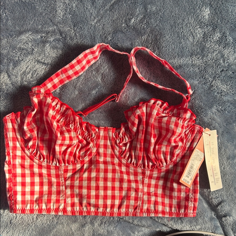 Red Gingham Bralette